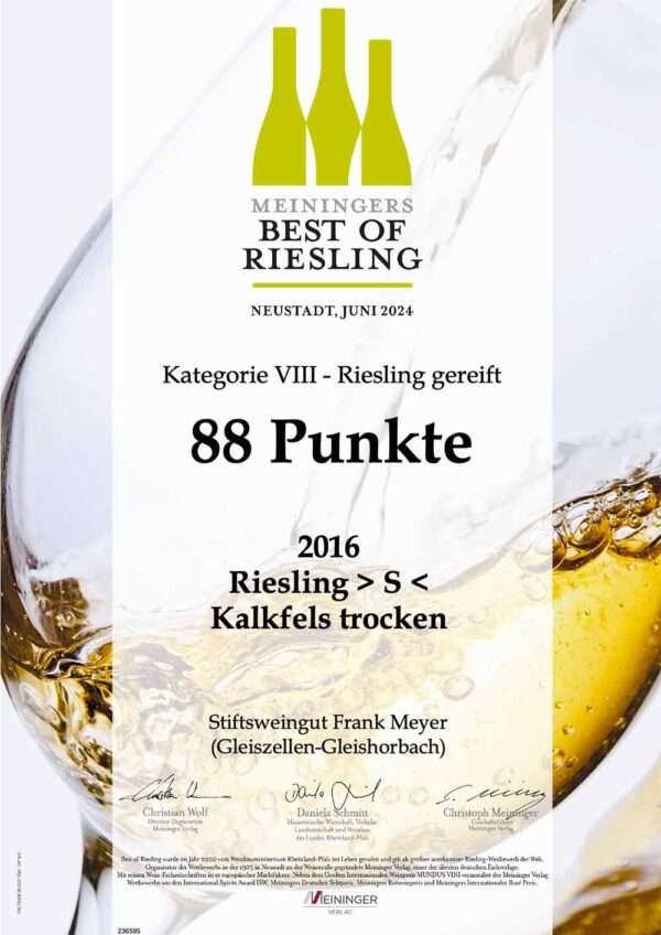 2016 Riesling Kalkfels >S<