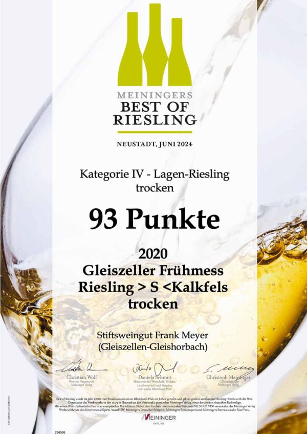 2020 Riesling Kalkfels >S<